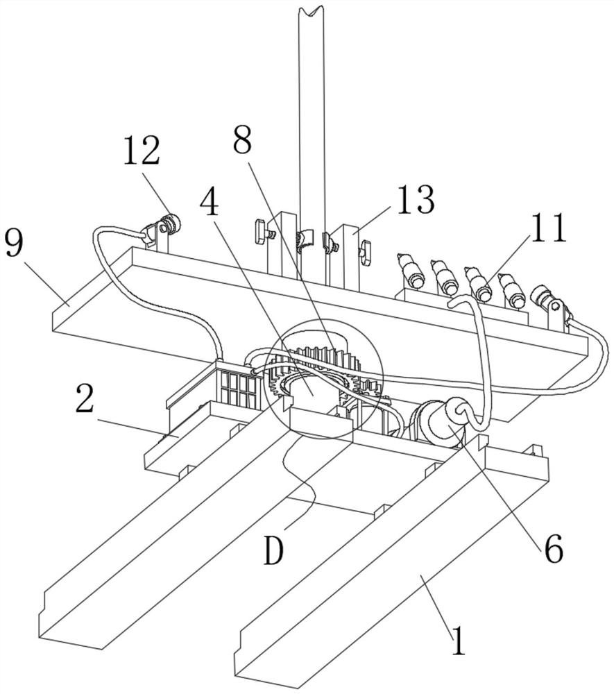 A mobile mechanism of a professional teaching display device for environmental art design