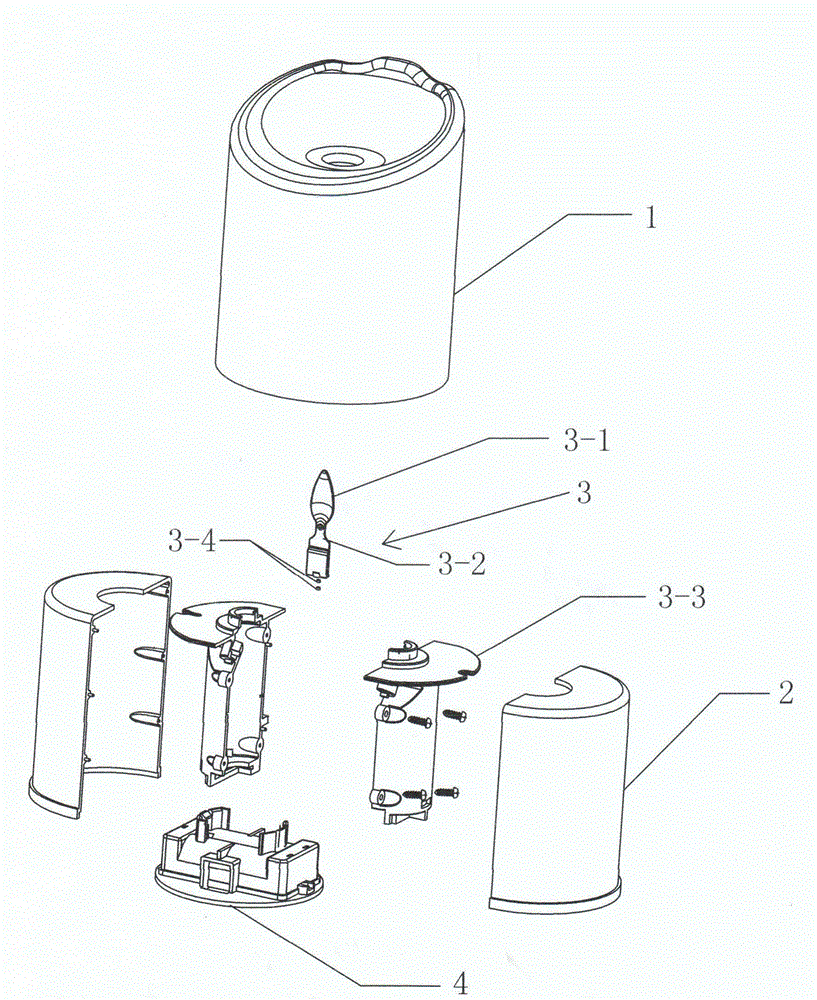 Electromagnetic shock vibration type simulated LED light source and manufacturing technology thereof