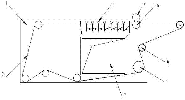 Lapping machine provided with high-speed rolling type bracket mechanism and applied to bio-based spun-bonding and hot-rolling line