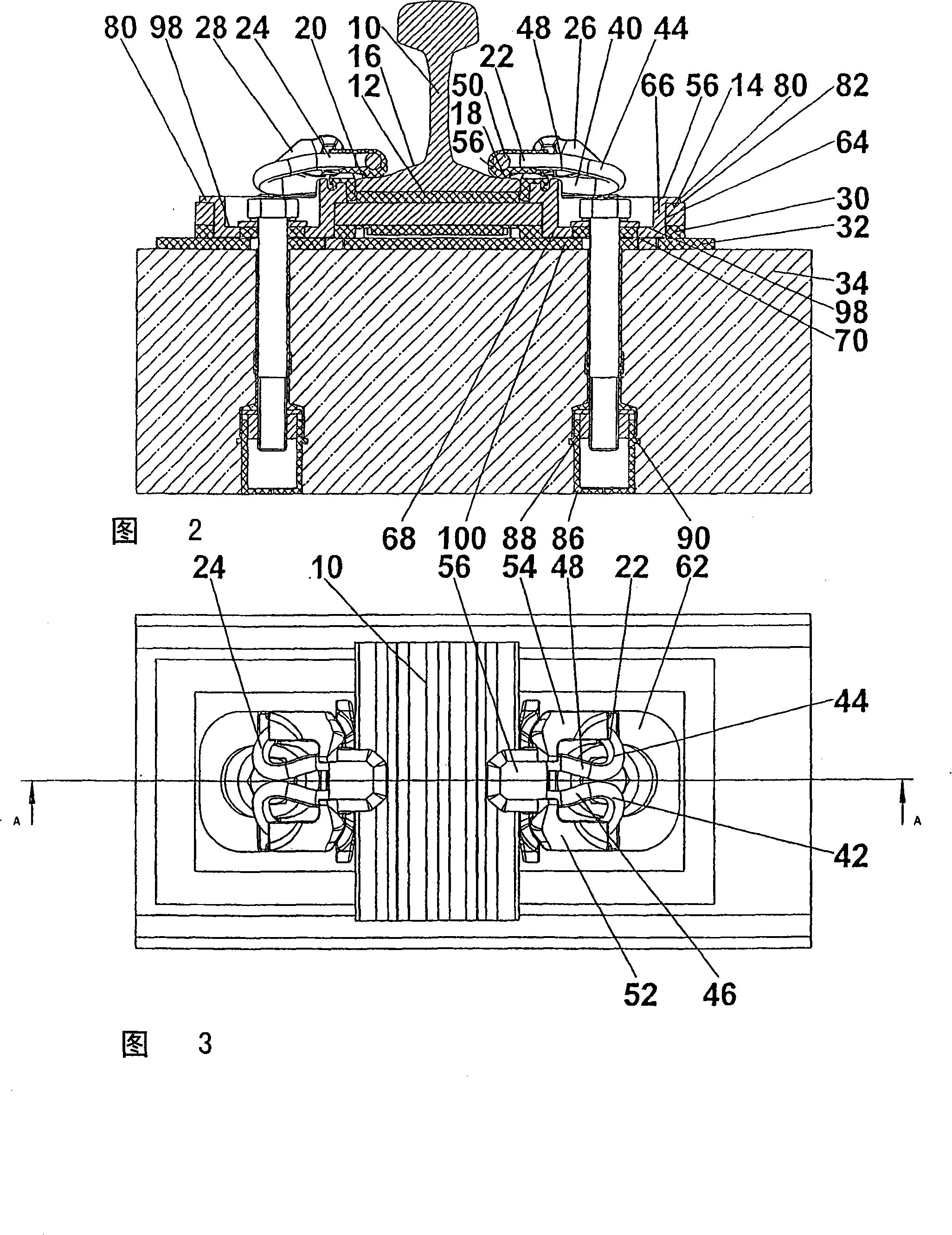 Rail fixing device