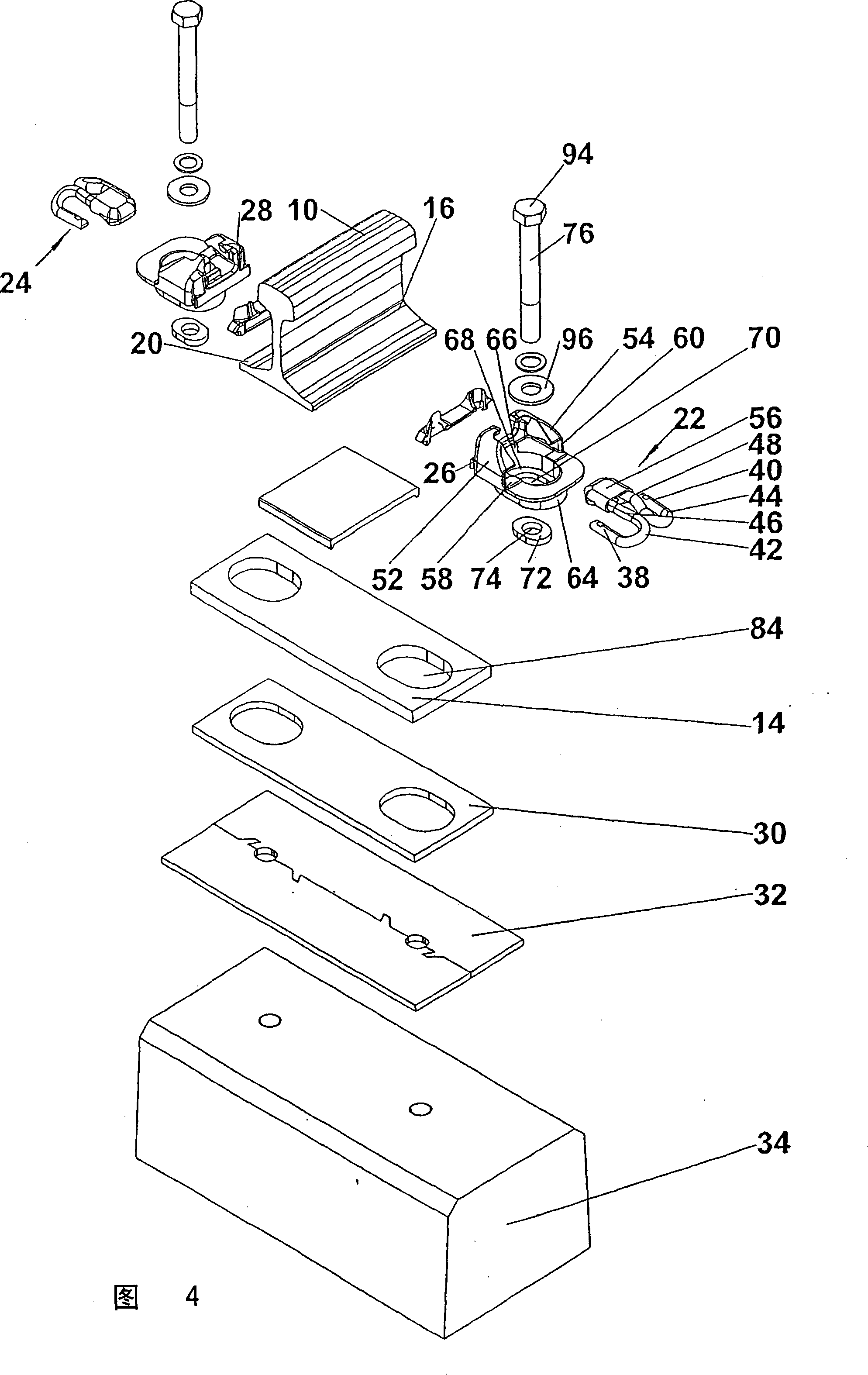 Rail fixing device