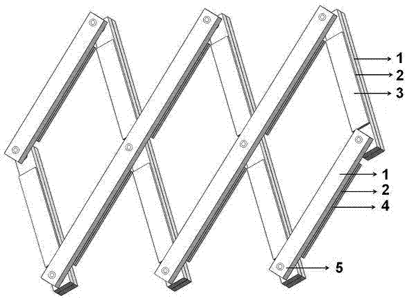 A cross-folding friction generator