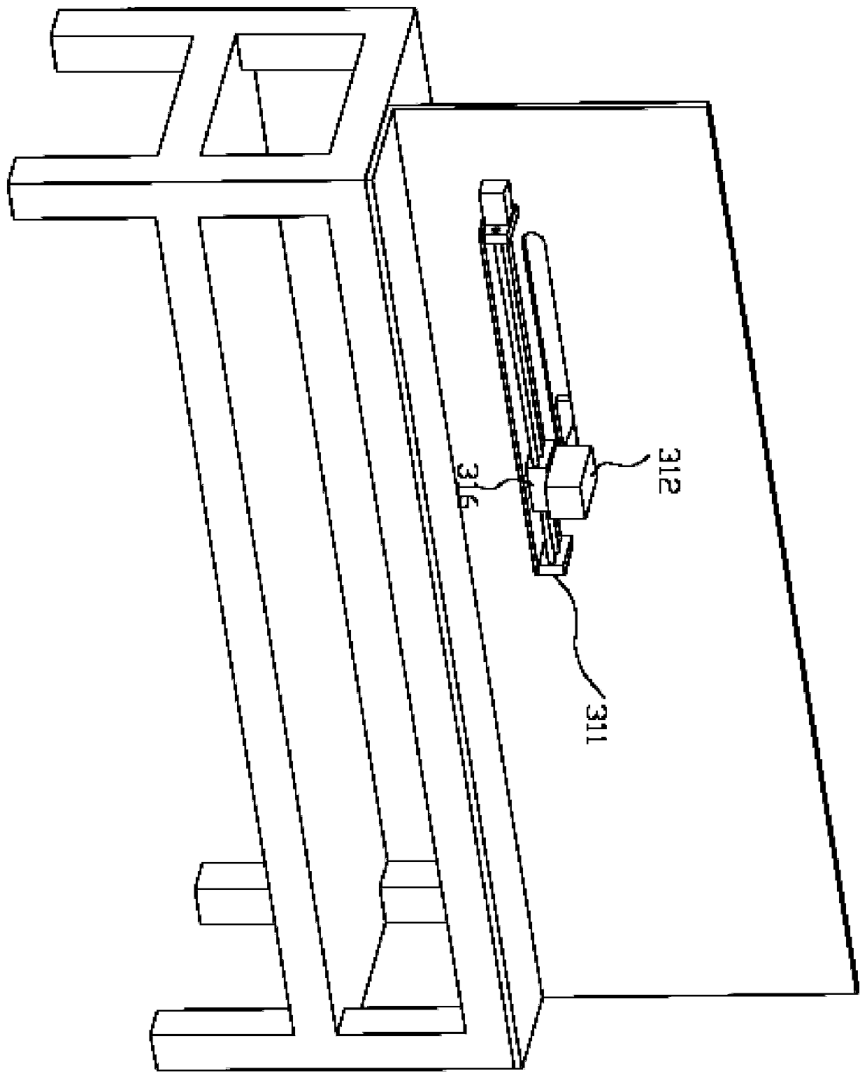 Winding displacement device for enameled wire production line