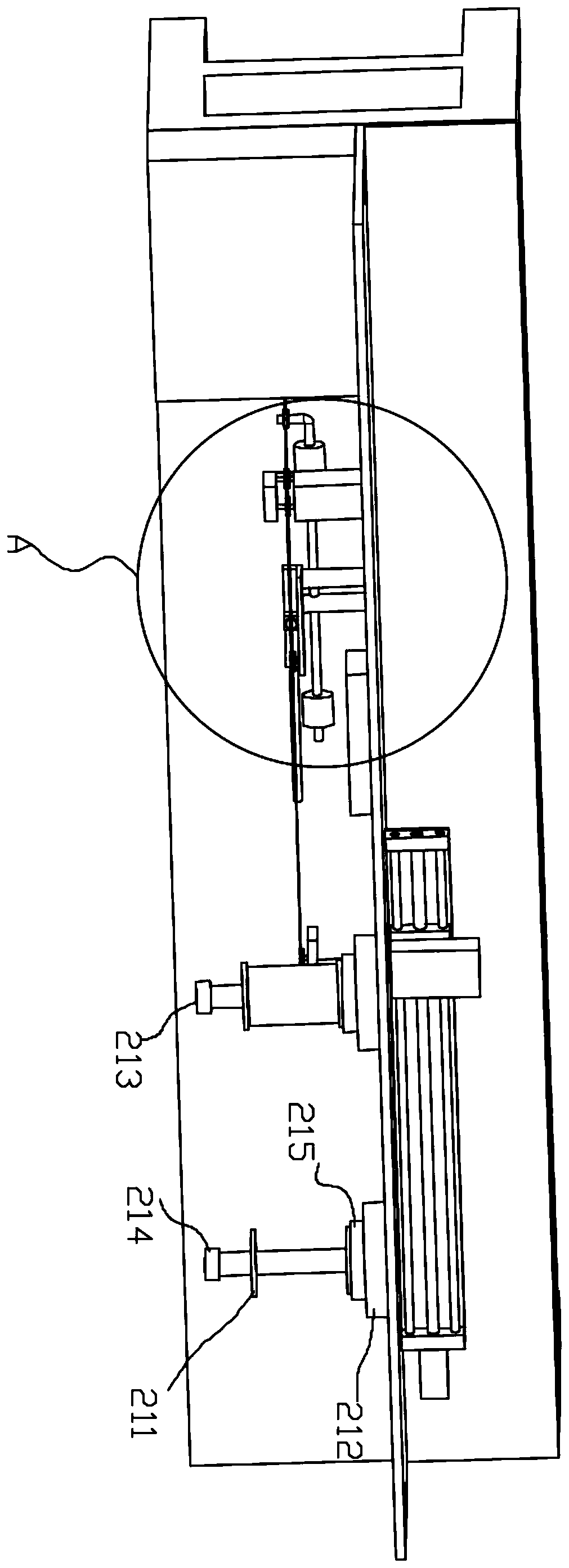 Winding displacement device for enameled wire production line