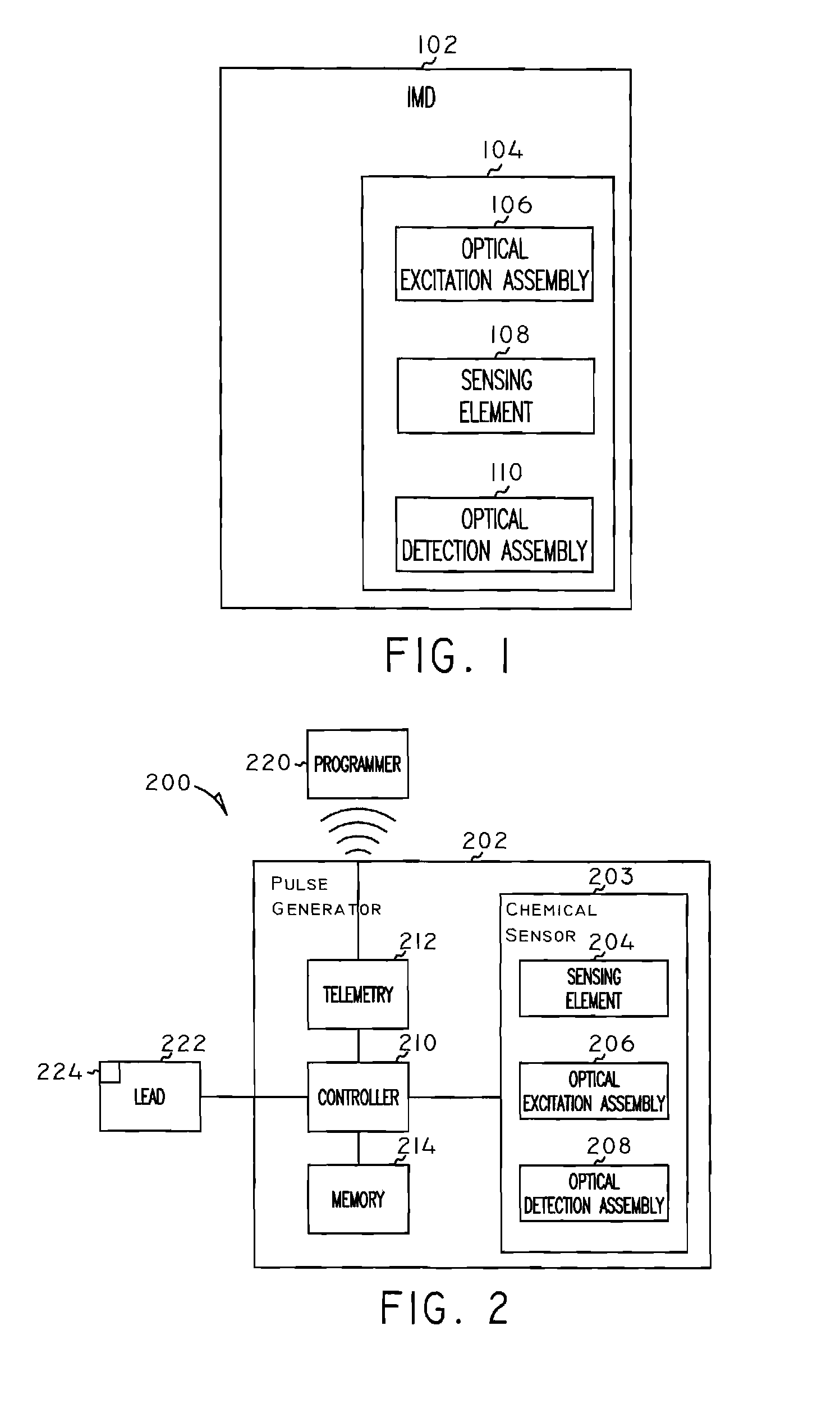 Implantable medical device with chemical sensor and related methods