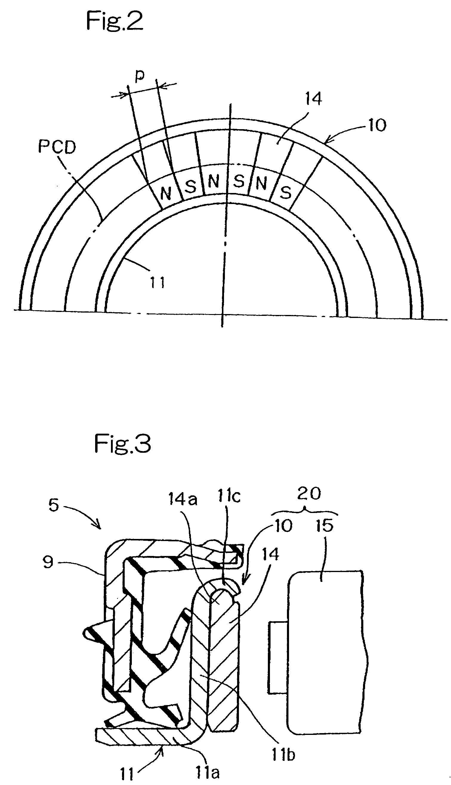 Magnetic encoder and wheel support bearing assembly using the same