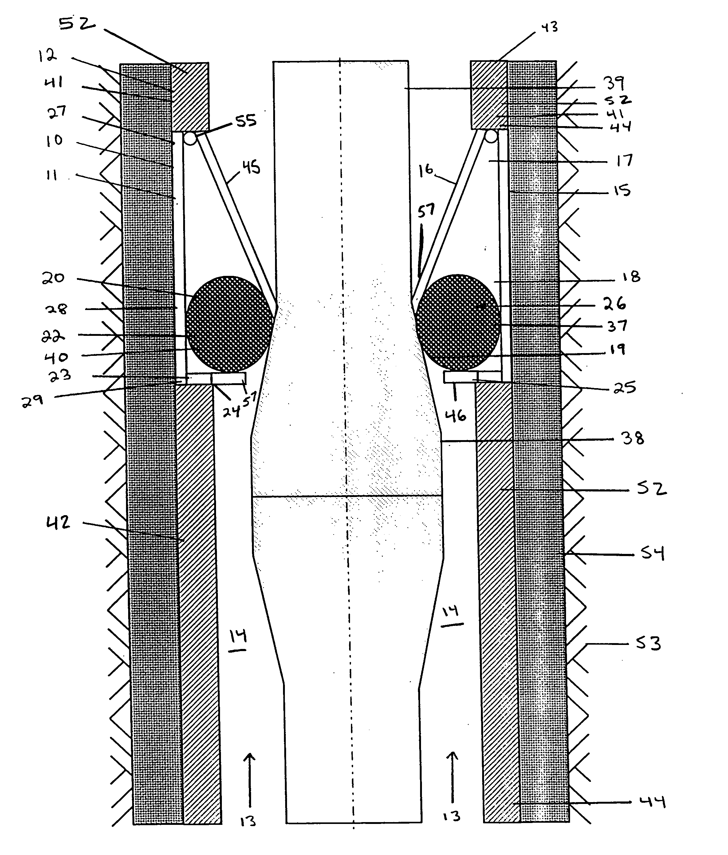 Inflatable sealing assembly and method for sealing off an inside of a flow carrier