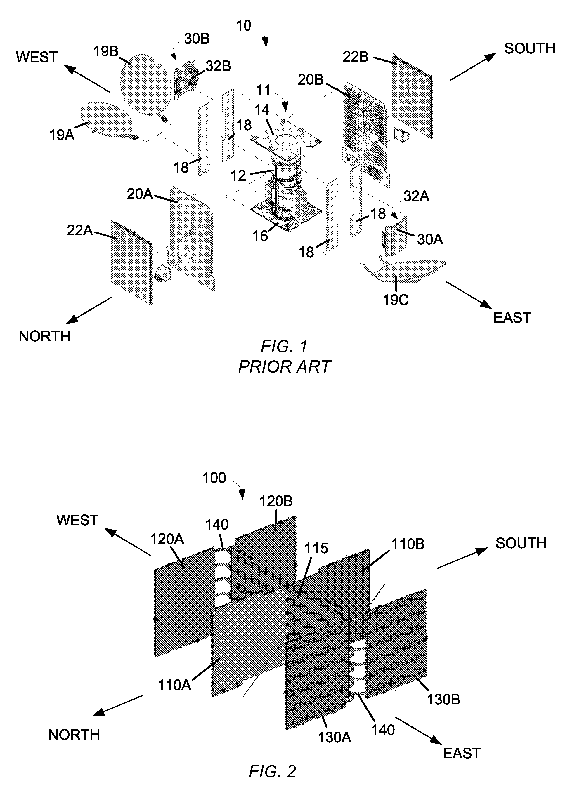 Spacecraft east-west radiator assembly