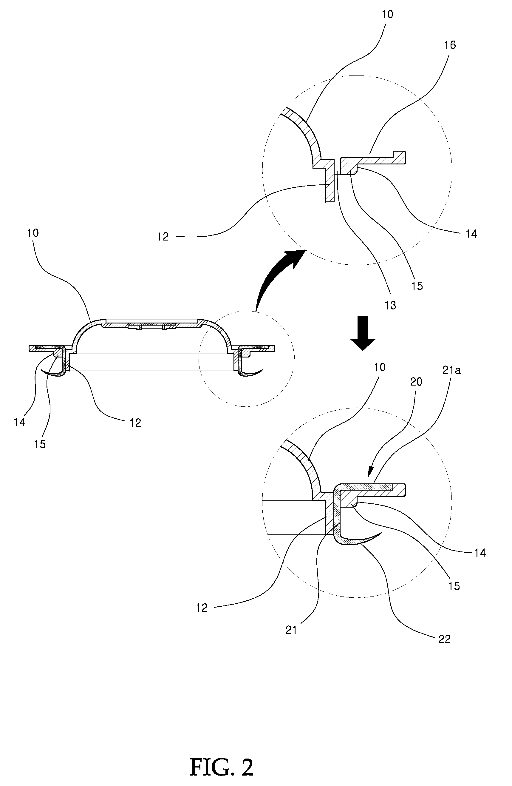 Receptacle with lid integrally formed with packing having wing section