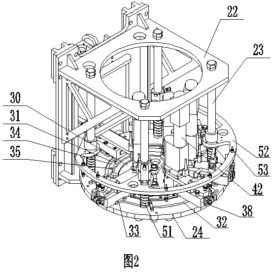 Assembling machine table capable of tightening automobile hub bolts with variable diameters and at variable positions