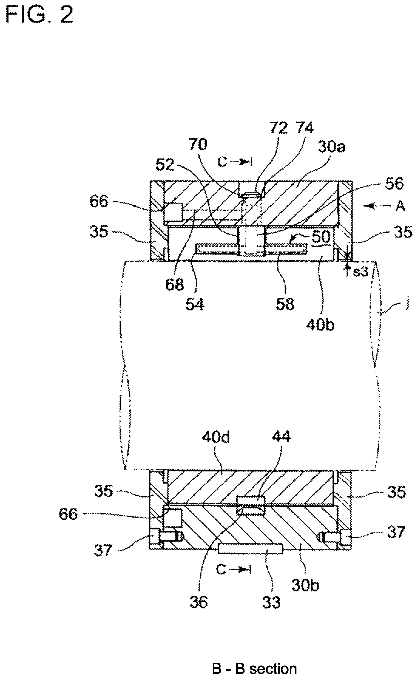 Rotation shaft supporting structure with journal bearing and assembling method of the bearing