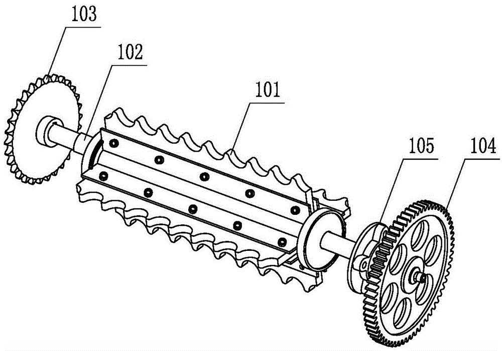 Leaf cleaning roller component for sugarcane combine