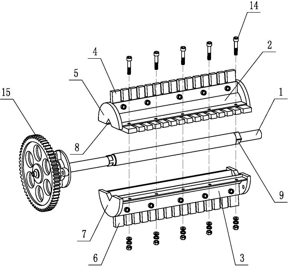 Leaf cleaning roller component for sugarcane combine