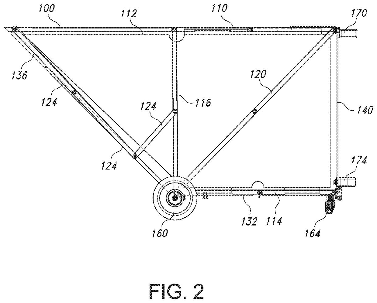 Collapsible tilt truck