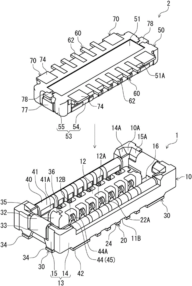 Electric connector for circuit board