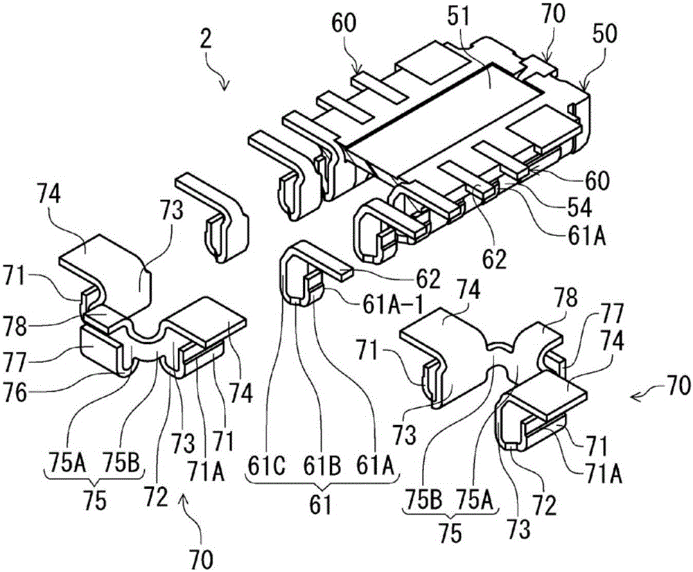 Electric connector for circuit board