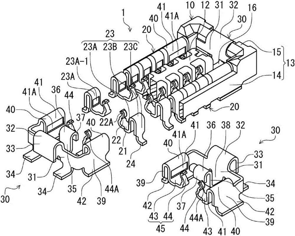 Electric connector for circuit board