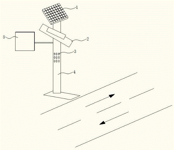 Expressway tunnel portal road surface deicing device