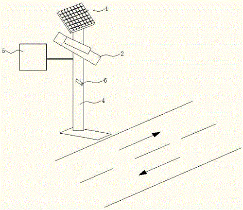 Expressway tunnel portal road surface deicing device