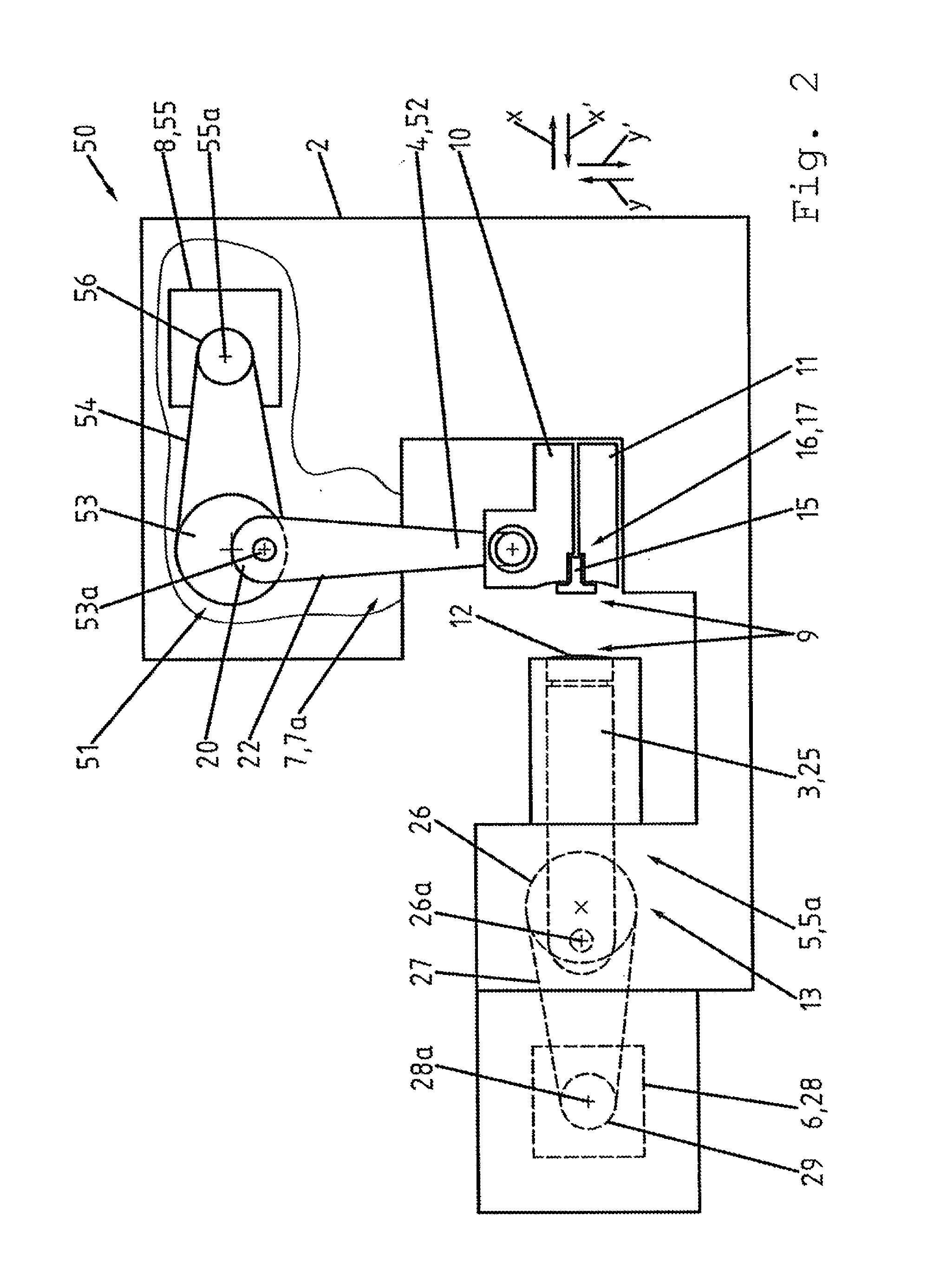 Horizontal forging press for massive forming