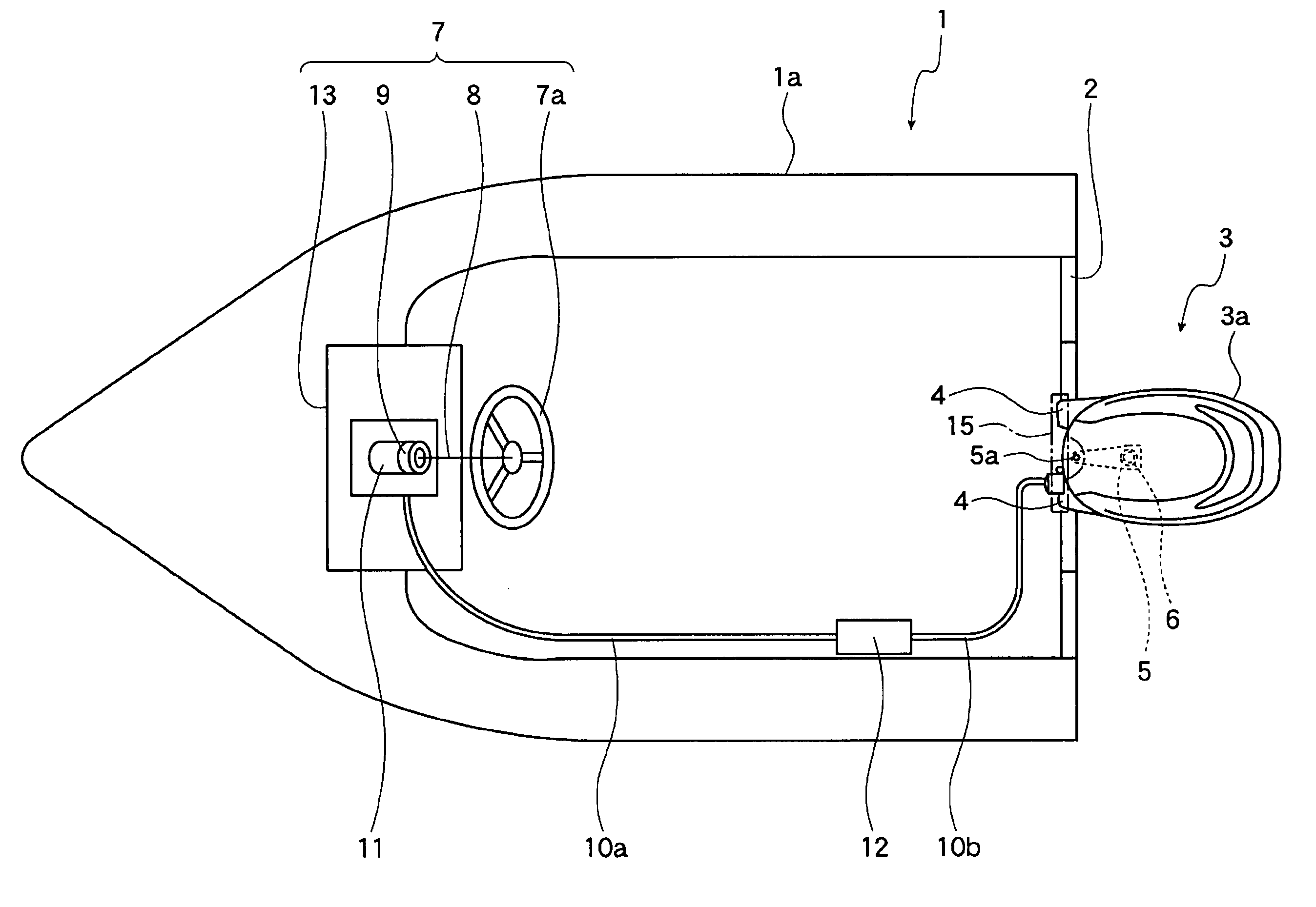 Steering control system for boat