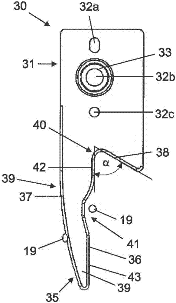 Yarn guiding plate, yarn receiving device, and work position operation method