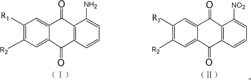 Method for preparing high-purity 1-aminoanthraquinone through catalytic hydrogenation