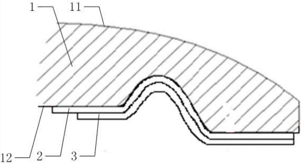 Electronic device, curved surface lens and processing method thereof