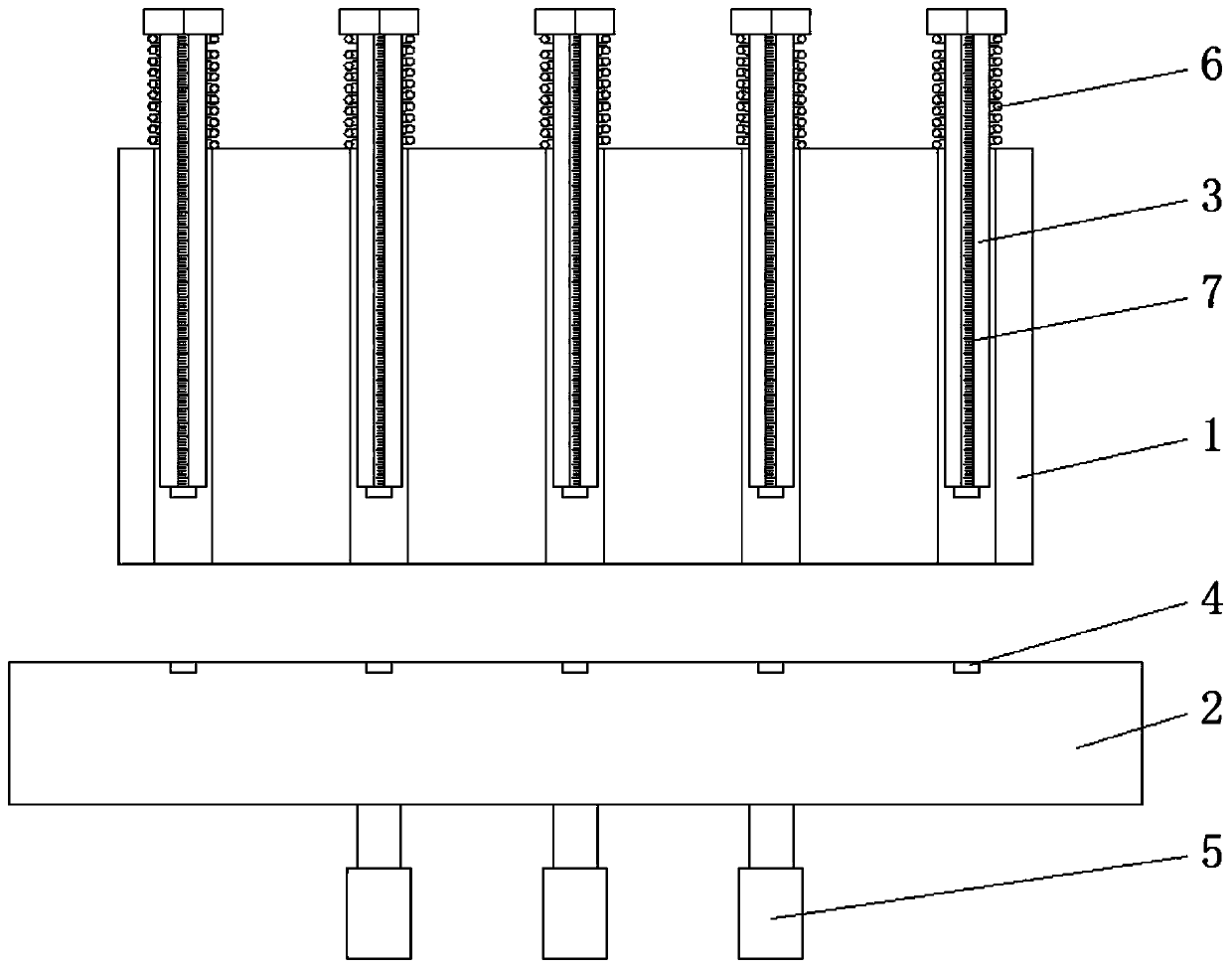 Bending machine deflection compensation amount control device based on pressure adjusting and adjusting method thereof