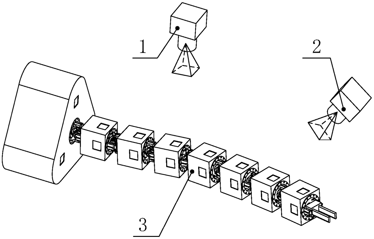 Positioning control method and system of flexible mechanical arm based on vision