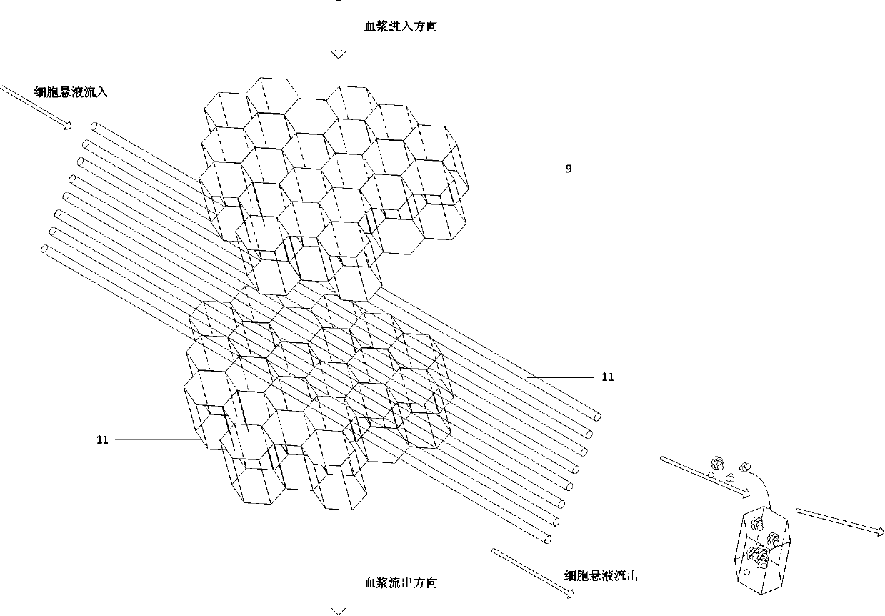 Biological artificial liver purification circulation unit and artificial liver support system