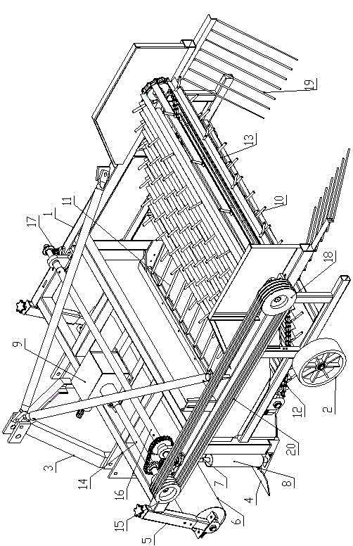 Hook type peanut harvester