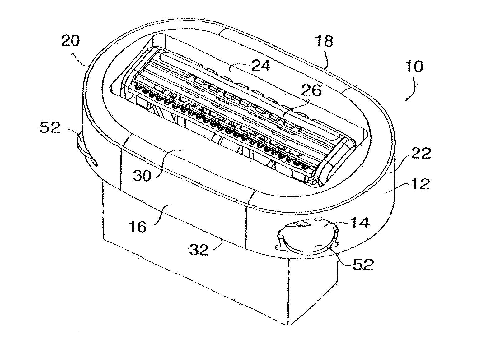 Replacement cartridge for a razor assembly