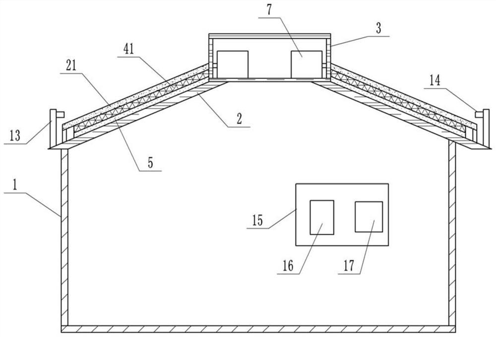 Winter roof snow melting system