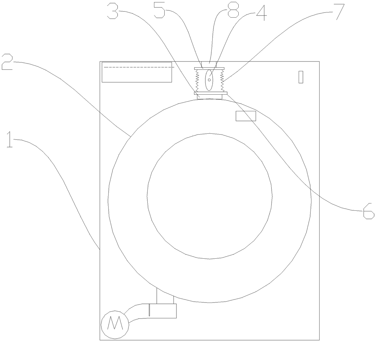 Vibration reduction mechanism used for clothes treatment equipment, clothes treatment equipment and vibration reduction method