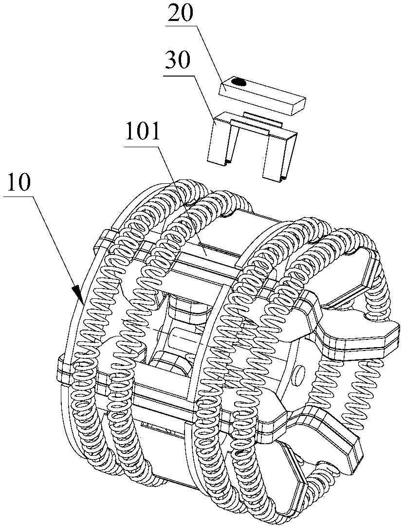 Moving contact with small electronic tag