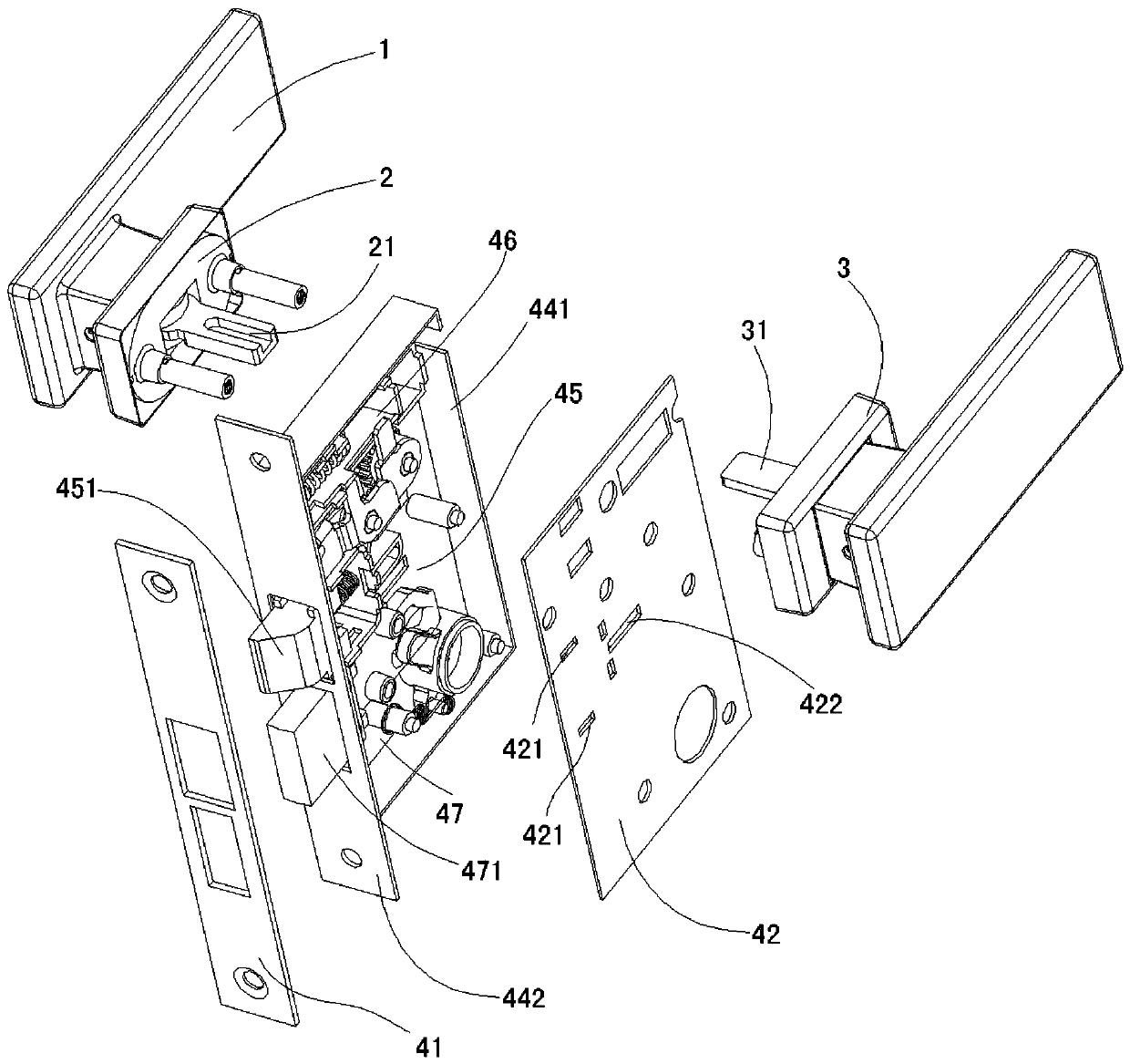 Push-pull type door lock structure