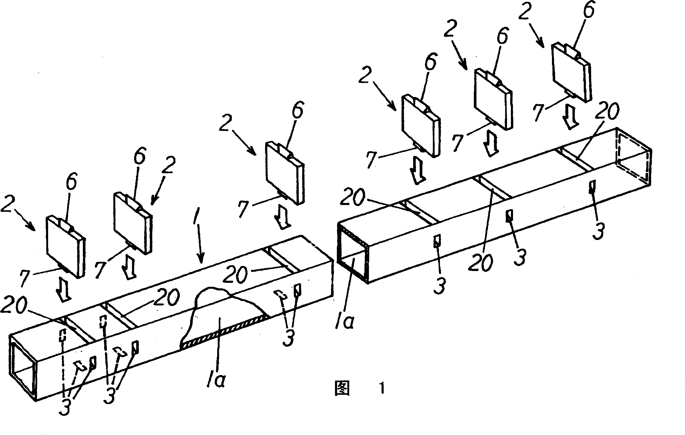 Constituted body for building and its mfg. method