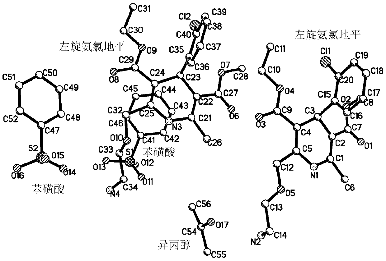 Calcium channel blocking drug molecule co-crystal and preparation method thereof