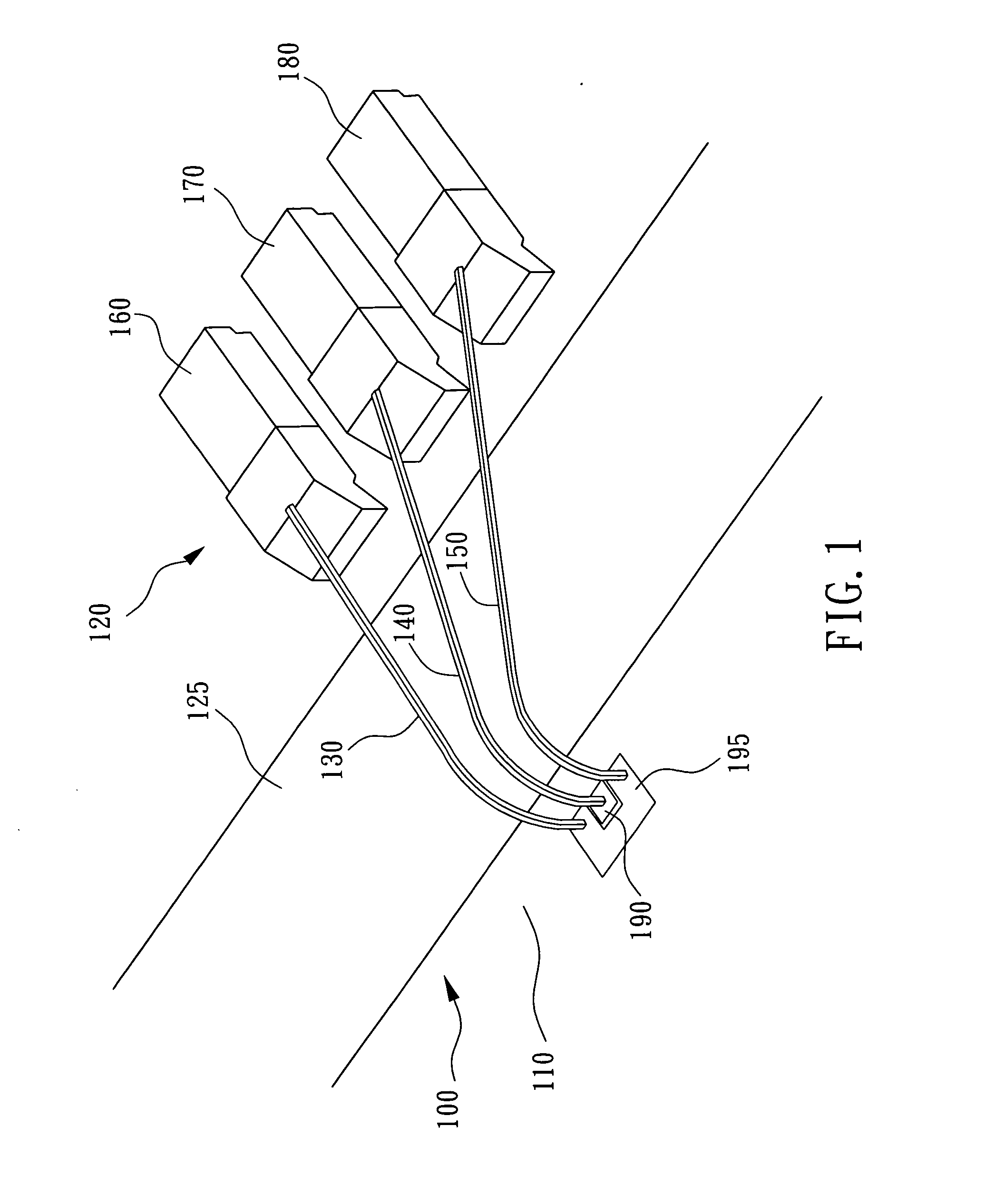 Structure of multi-tier wire bonding for high frequency integrated circuit