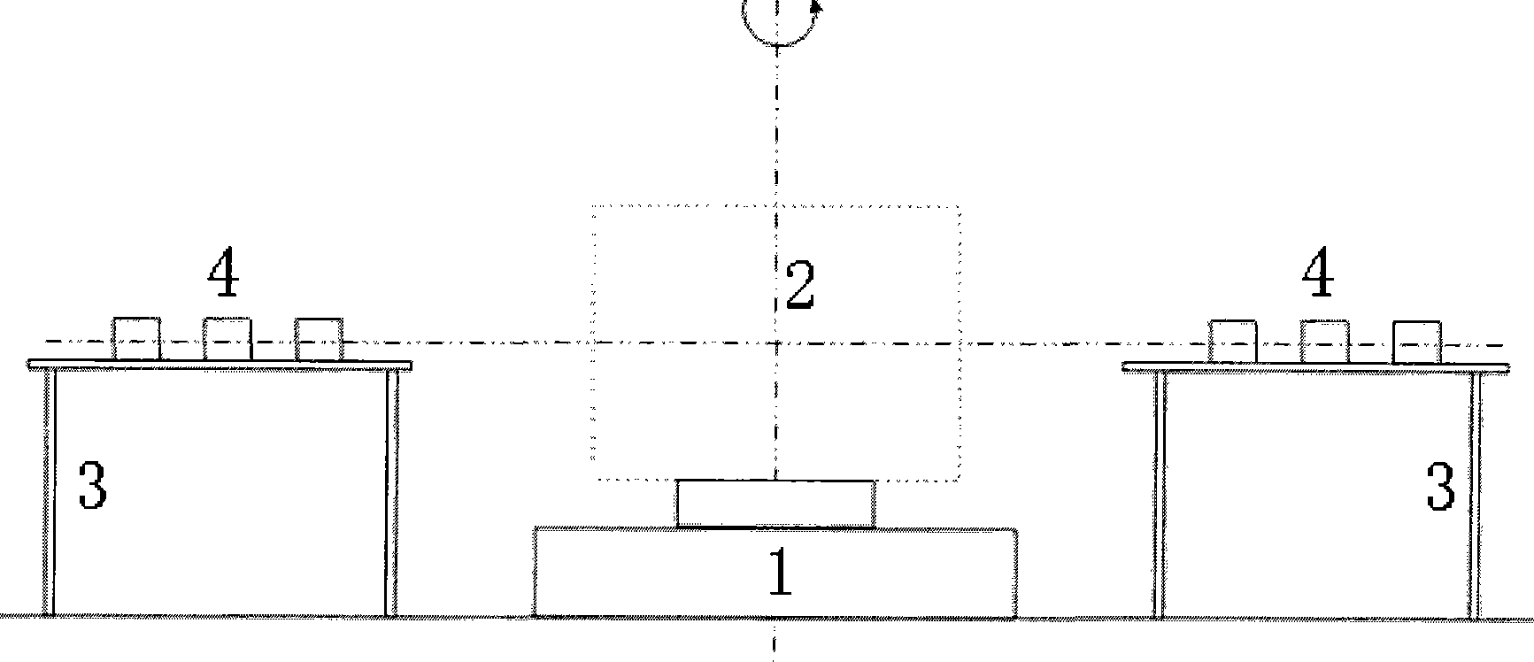 Satellite residual magnetic moment measurement system in earth magnetic field and measurement method