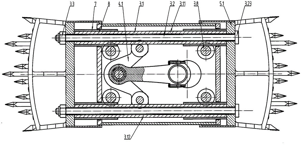 Reciprocating impact mining part of guide screw fastening impact rack of mining machine