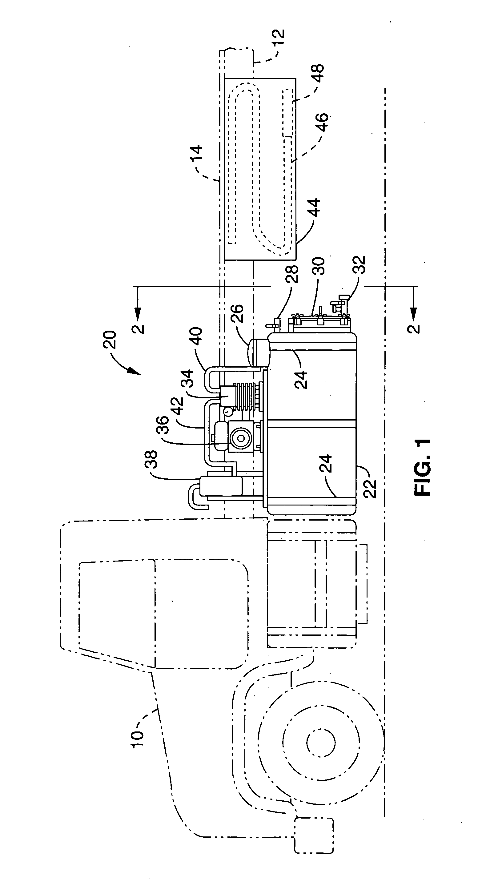 Truck mounted liquid concrete waste vacuum system