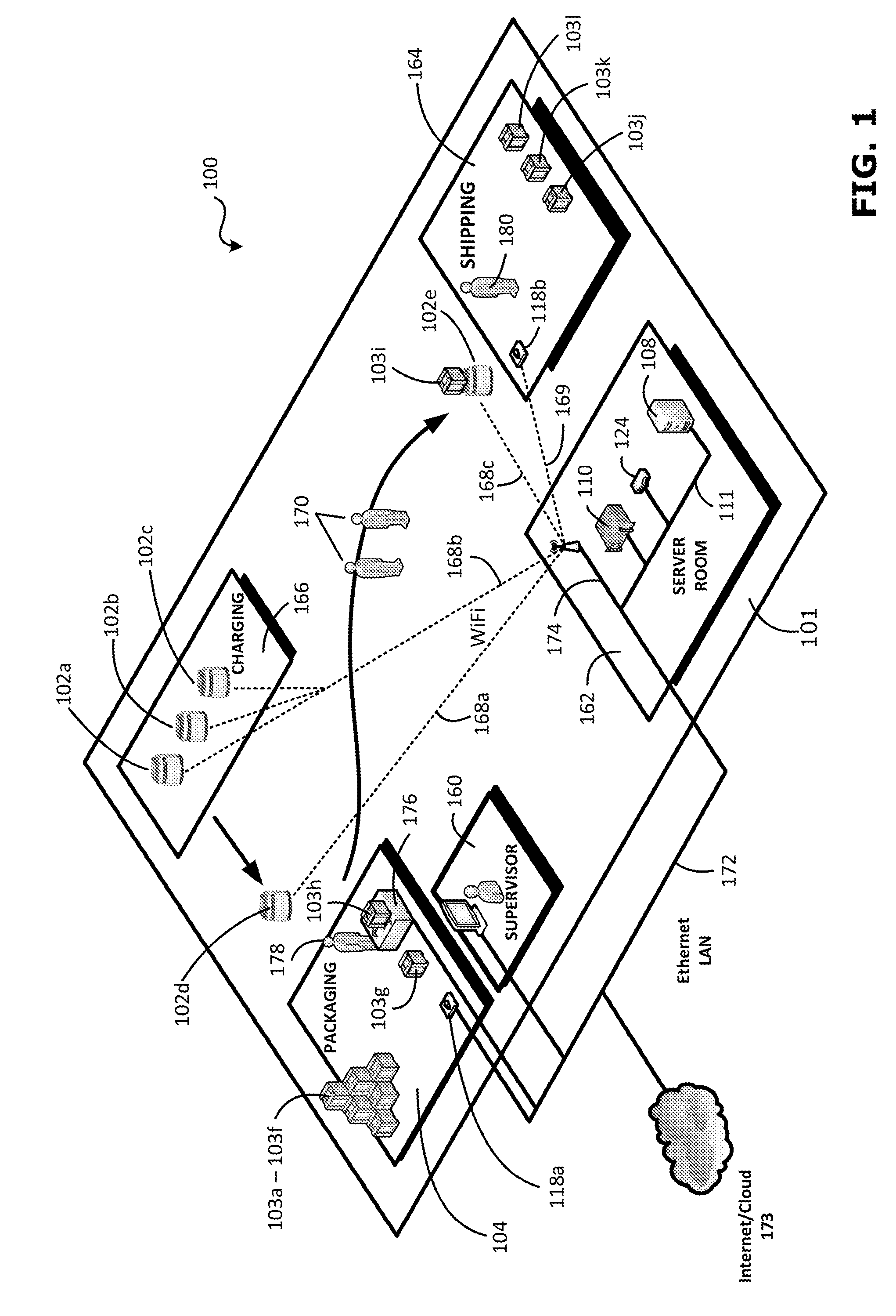 Job management system for a fleet of autonomous mobile robots