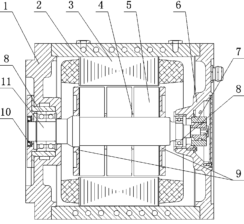 Wide-range speed control permanent magnet synchronous motor used for electric vehicle