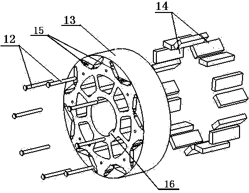 Wide-range speed control permanent magnet synchronous motor used for electric vehicle