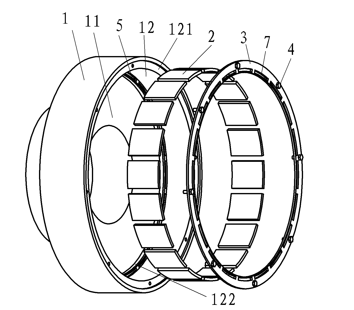 Motor rotor of permanent-magnetic synchronous tractor