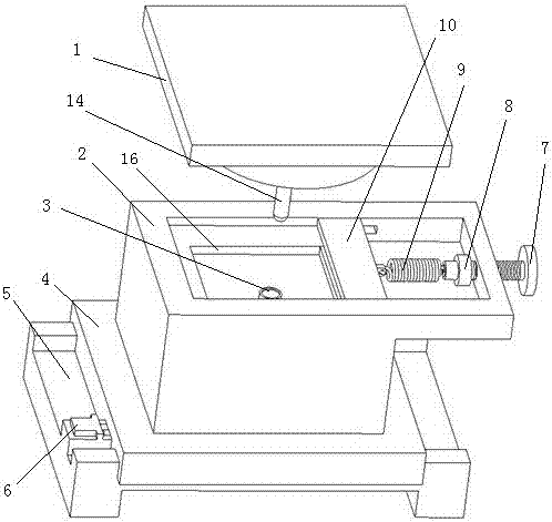 Friction and wearing test device with tension and compression mechanisms and test method