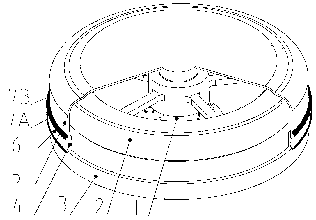 Flywheel low-temperature welding vacuum seal device