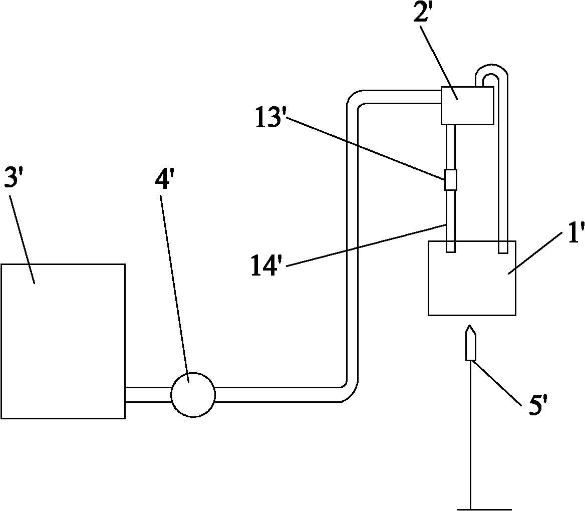 Water supply metering device and concrete stirring equipment comprising same